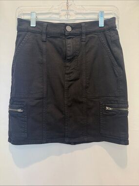 Joke Black Utility Mini Skirt with Zip Pockets